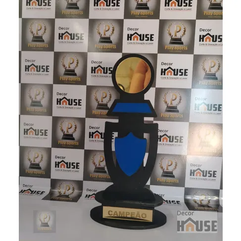 Troféu personalizado em MDF com acrílico — 30 cm